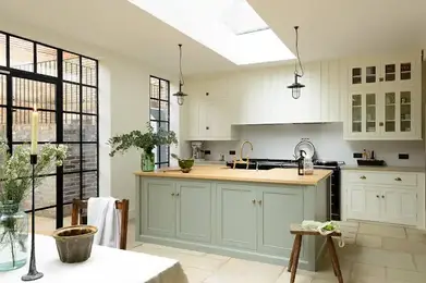 Sage green kitchen ideas ⭐ Find your best design for sage green cabinets  for the kitchen