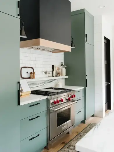 Sage green kitchen ideas ⭐ Find your best design for sage green cabinets  for the kitchen