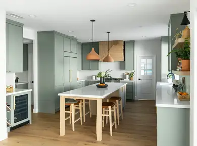 Sage green kitchen ideas ⭐ Find your best design for sage green cabinets  for the kitchen
